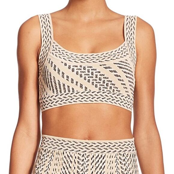 BCBGMaxAzria Tops - SOLS!!! NWT NEW BCBGMaxazria Geometric Jacquard Knit Crop Top Size S